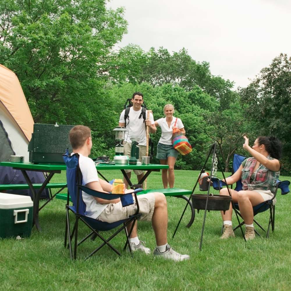 camping with friends