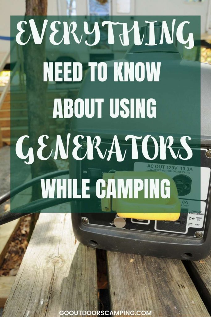 using generators while camping