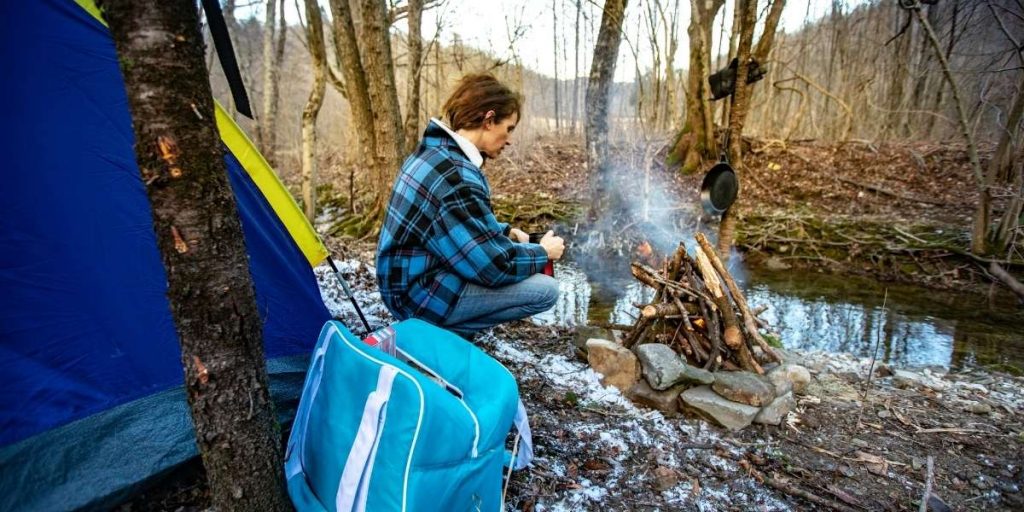 camping alone